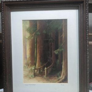Framed & Matted Lithograph, HOME, signed by Jane Kiskaddon